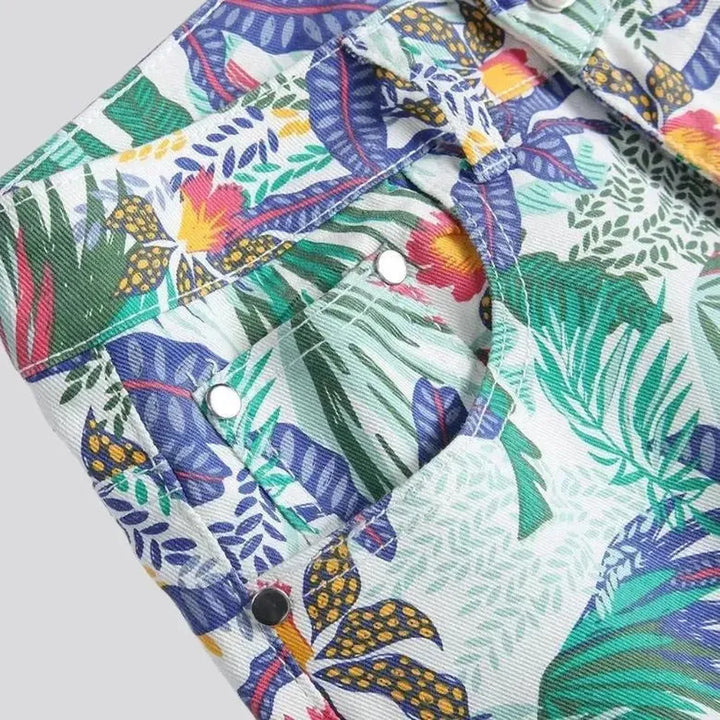 Skinny denim shorts
 for men