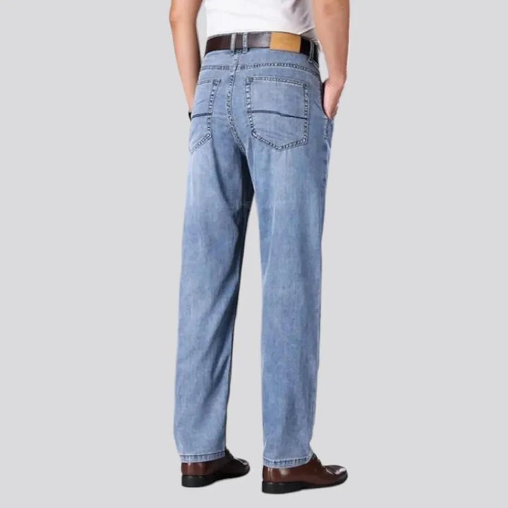 Whiskered men's straight jeans