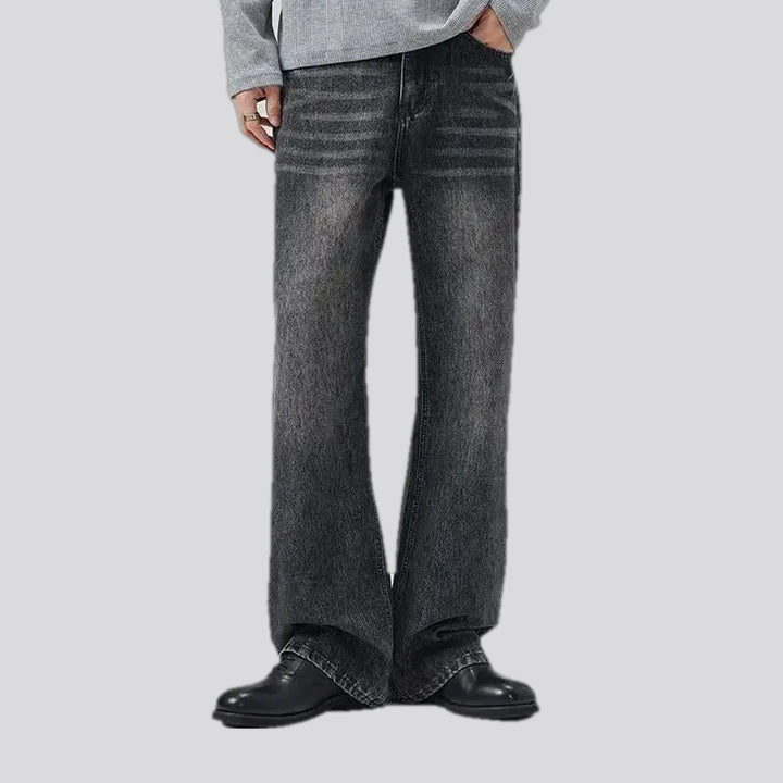 Fashionable Bootcut Creased Men's Jeans | Jeans4you.shop