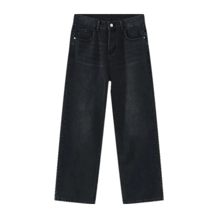 Colored Fashion Street Style Men's Jeans - Black