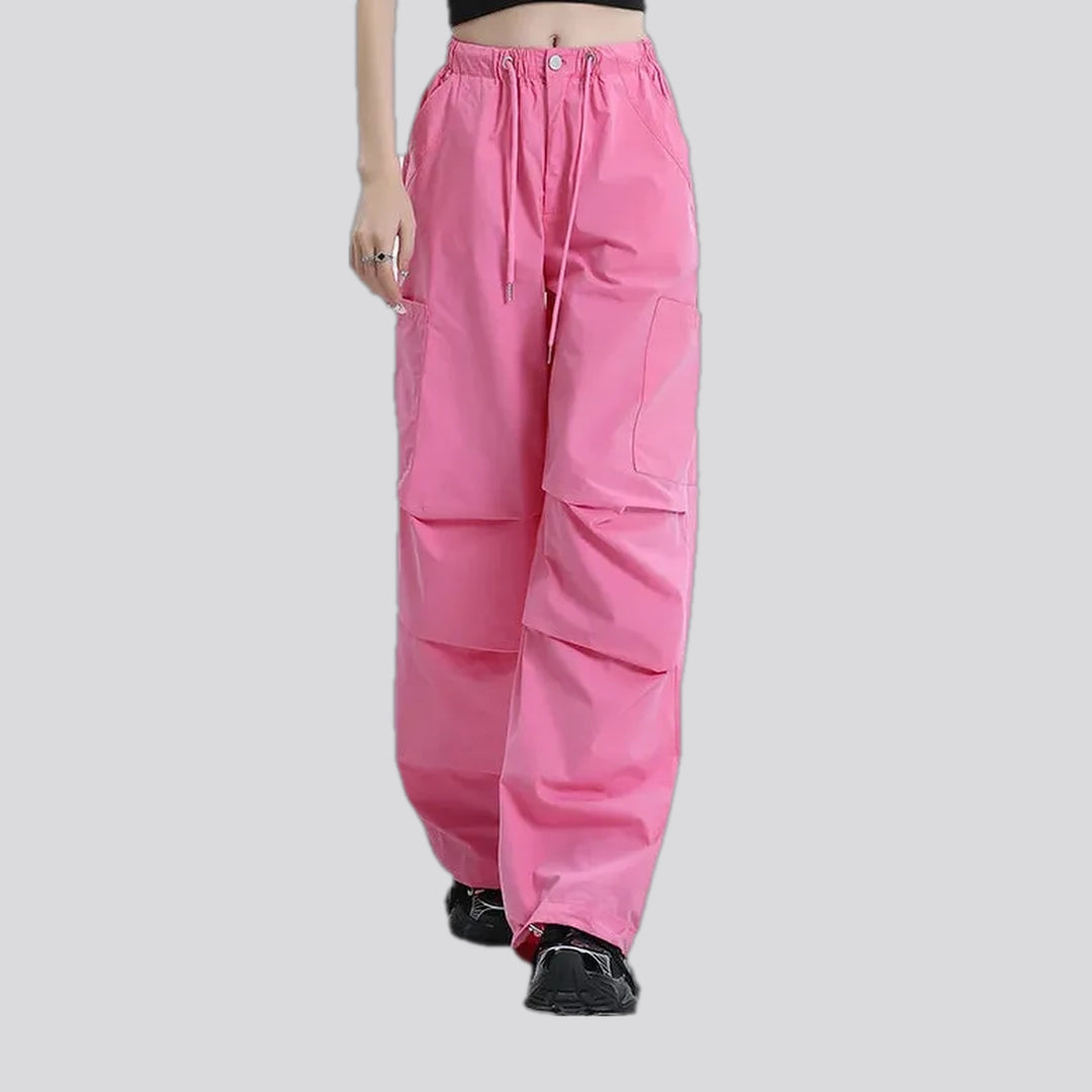 High waist stylish women's denim joggers