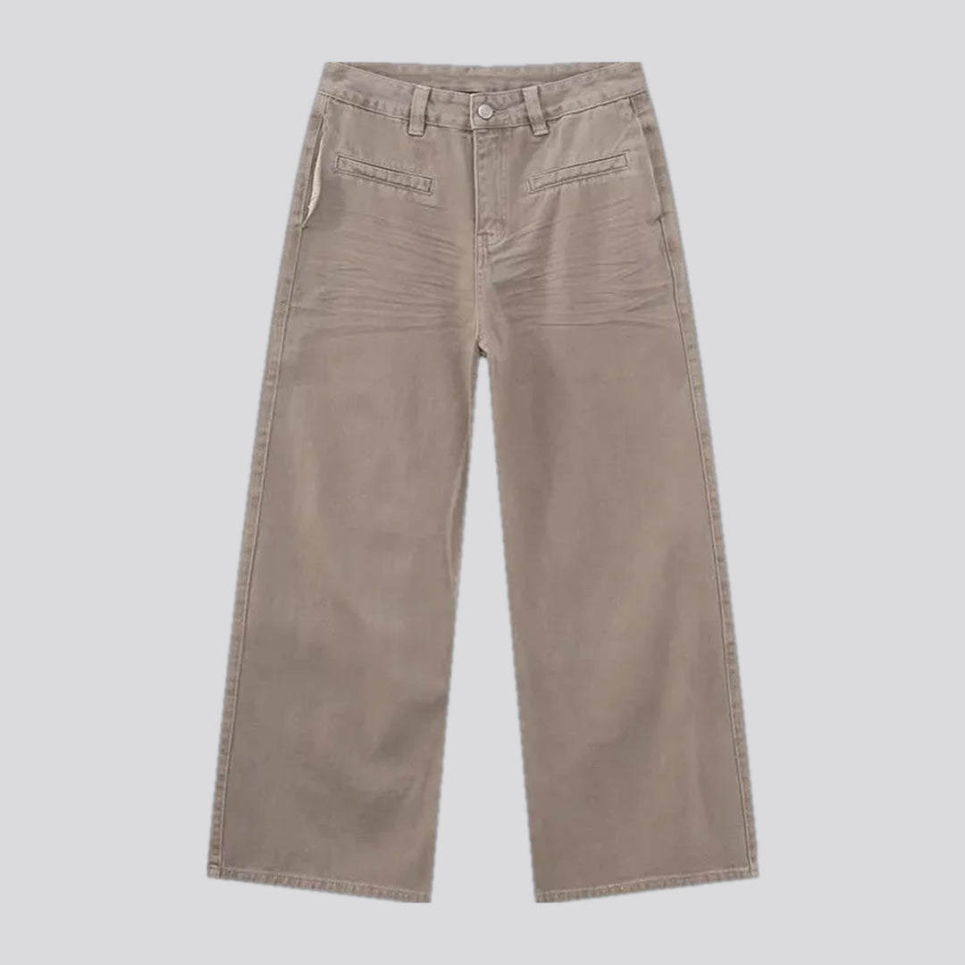 Baggy casual midweight jean pants for men