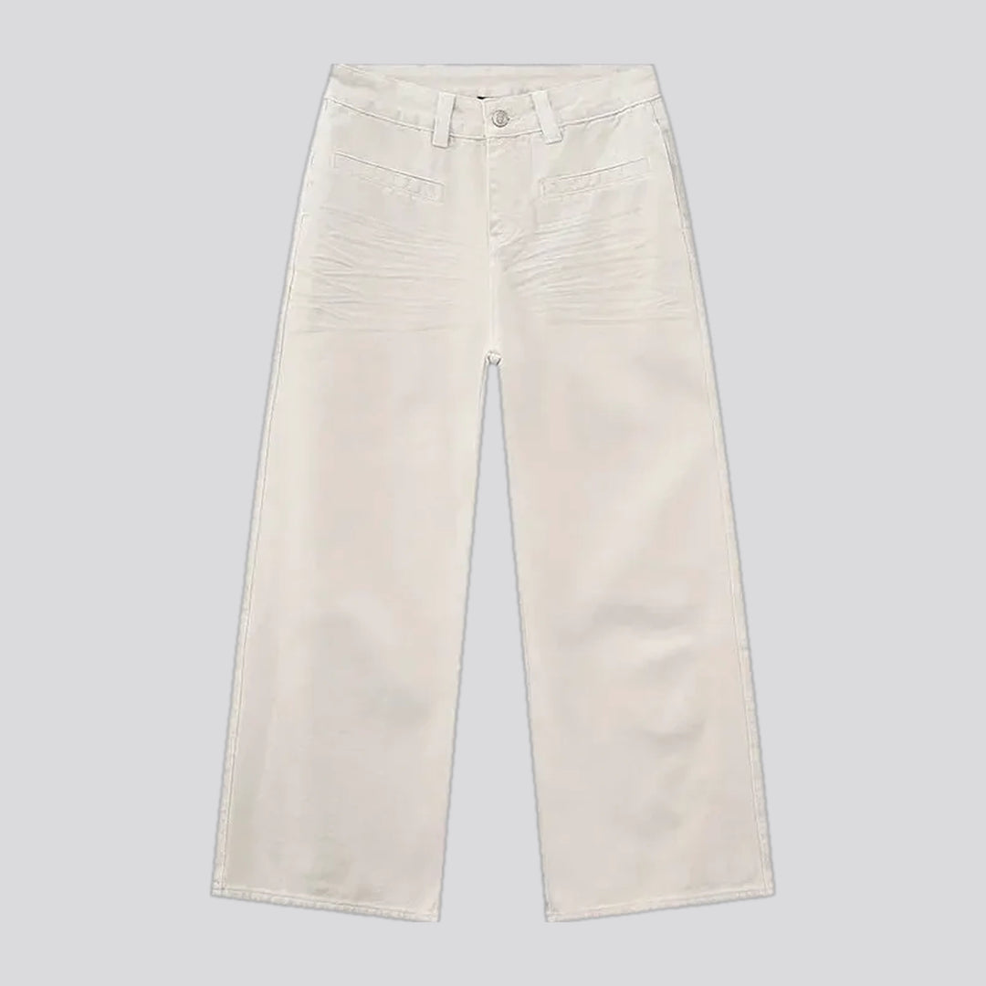 Baggy casual midweight jean pants for men