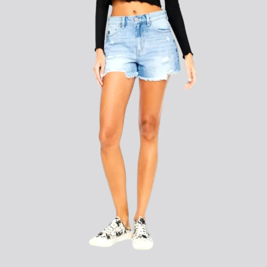 High-waist light-wash jean shorts for women | Jeans4you.shop