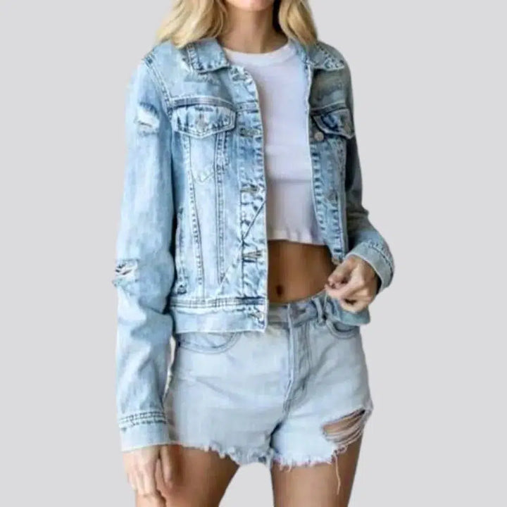 Vintage grunge jeans jacket for women | Jeans4you.shop