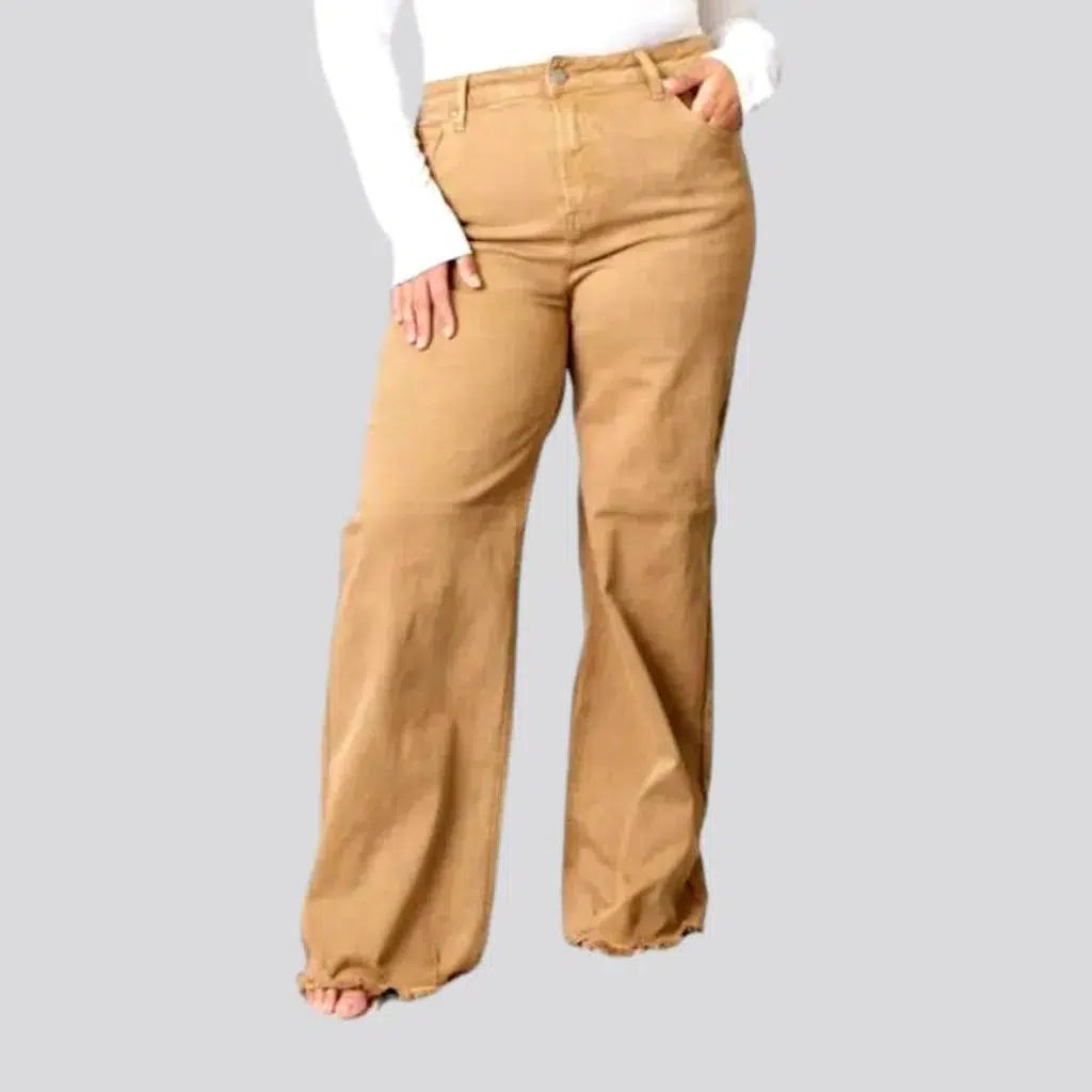 Wide-leg high-waist denim pants for women | Jeans4you.shop