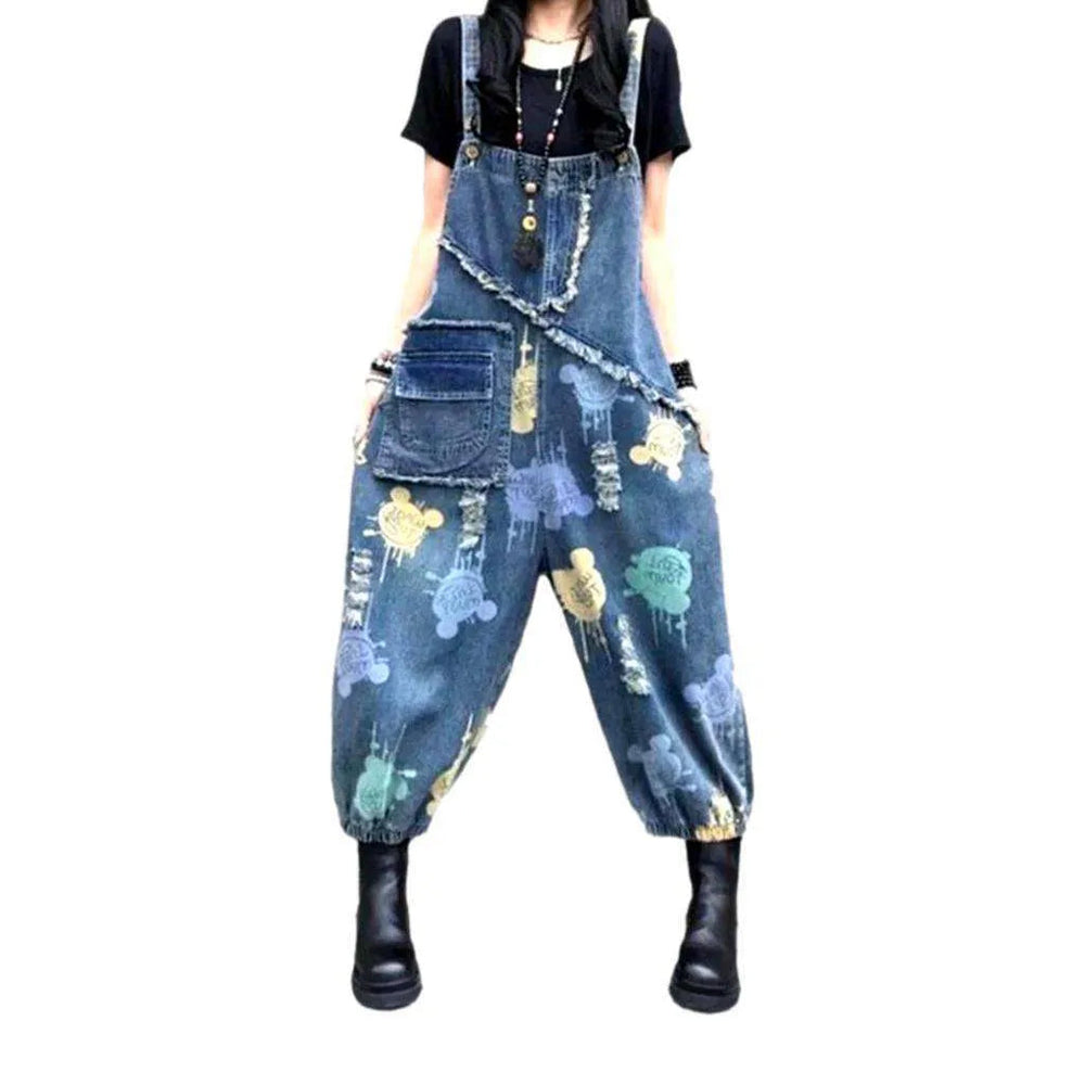 Vintage Denim Dungaree for Ladies - Blue