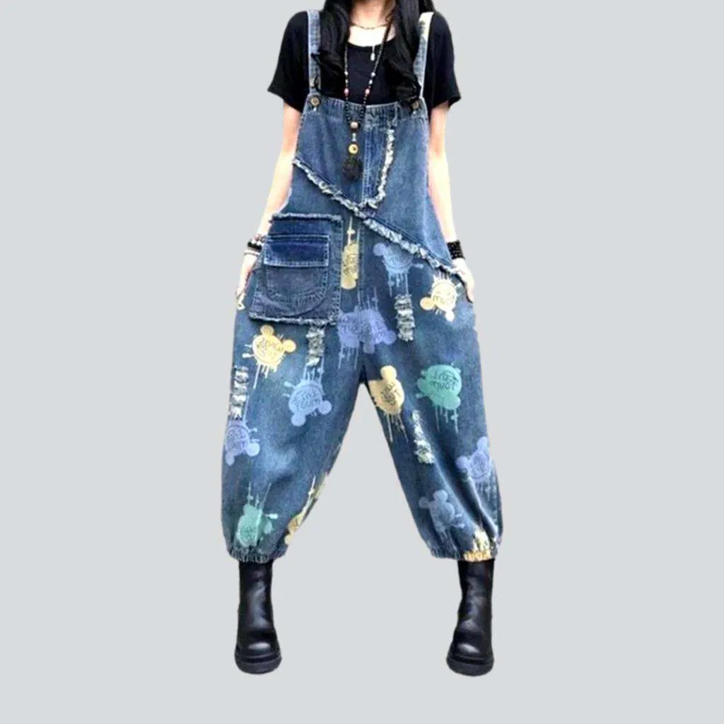 Vintage denim dungaree for ladies | Jeans4you.shop